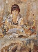 Lucy at the front of table Jules Pascin